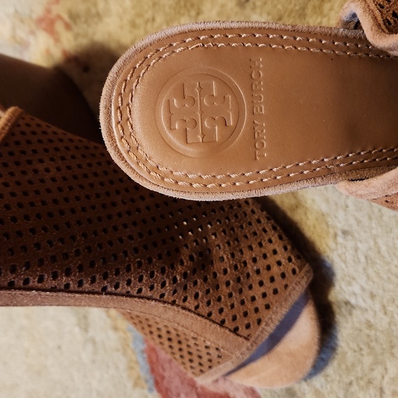TORY BURCH Jesse perforated brown suede strapped bootie, 8 M - Picture 6 of 11